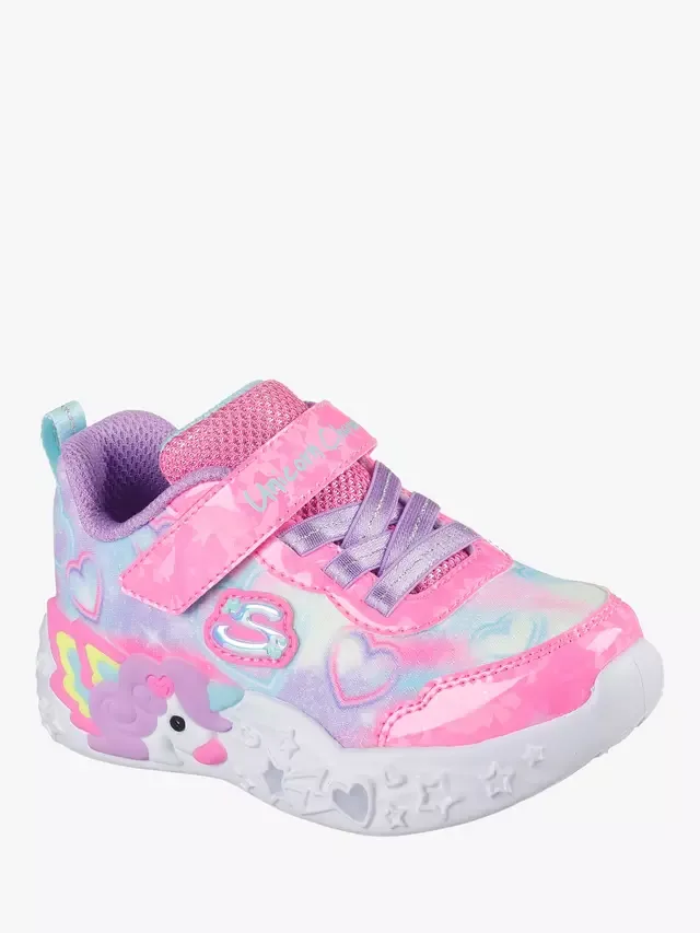 Детские кроссовки Unicorn Charmer Lil Heart Sparkles, розовые/разноцветные Skechers — фото 4