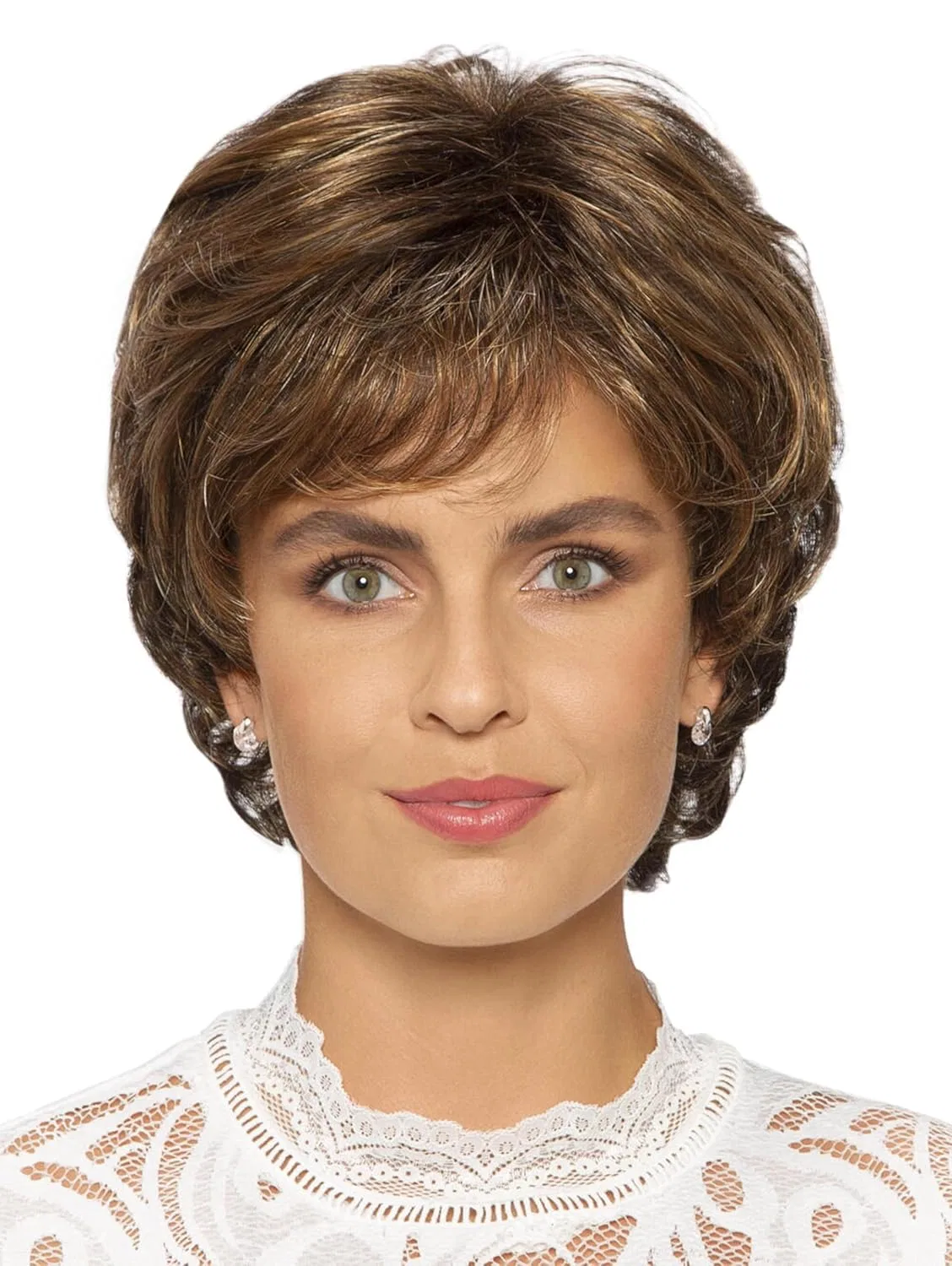 Женский парик «Jasmine» из синтетических волос от Lofty Lofty, Medium Brown/Amber Gold