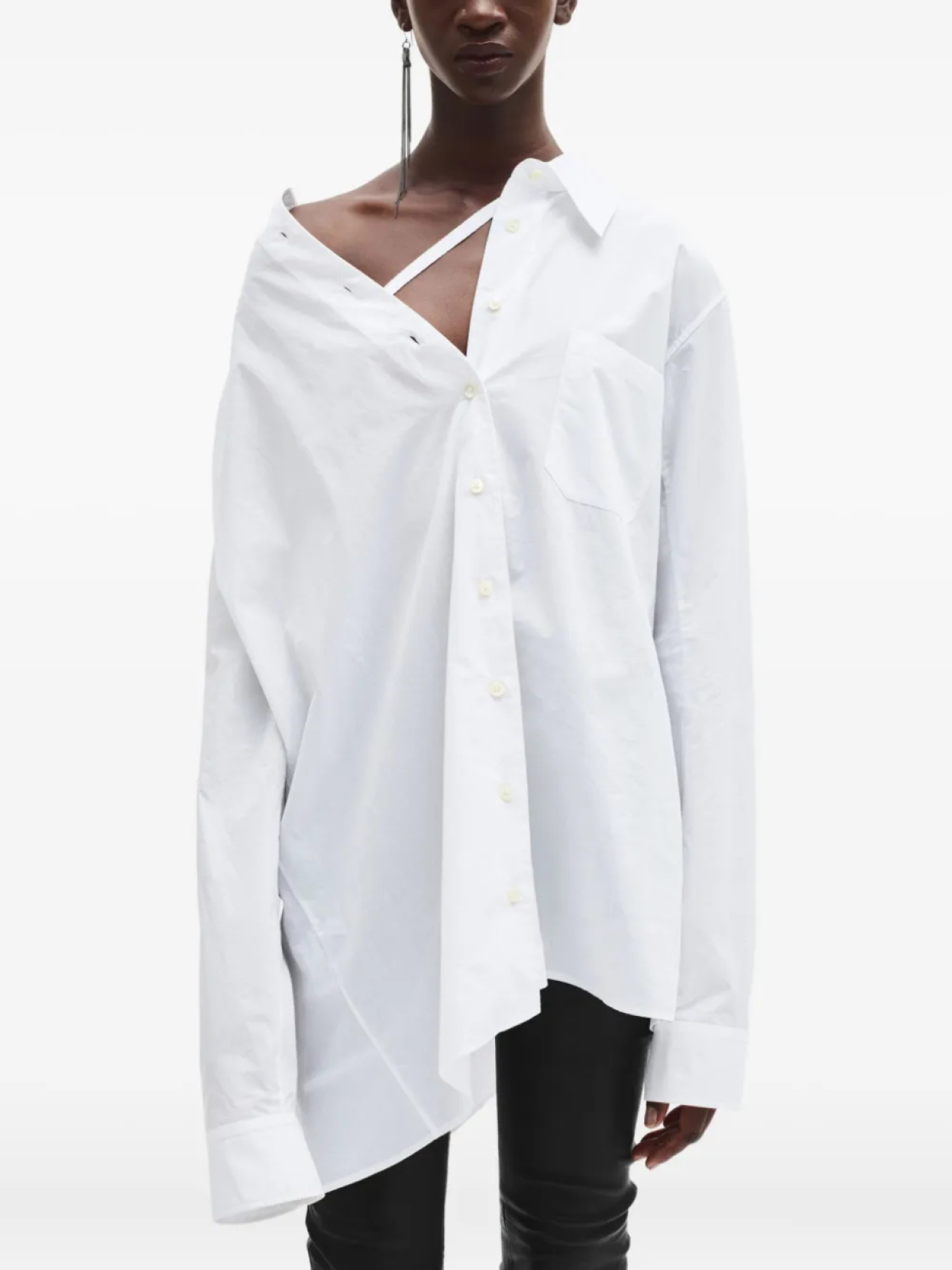 

Ann Demeulemeester рубашка асимметричного кроя, белый