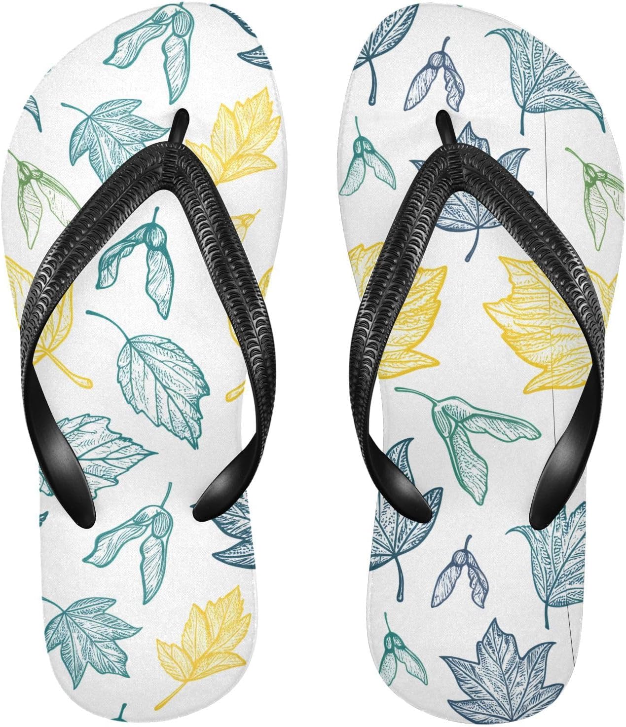 

Вьетнамки с белым кленовым листом, пляжный душ, резиновые сандалии против скольжения, летние тапочки для прогулок, мужские и женские Sinestour