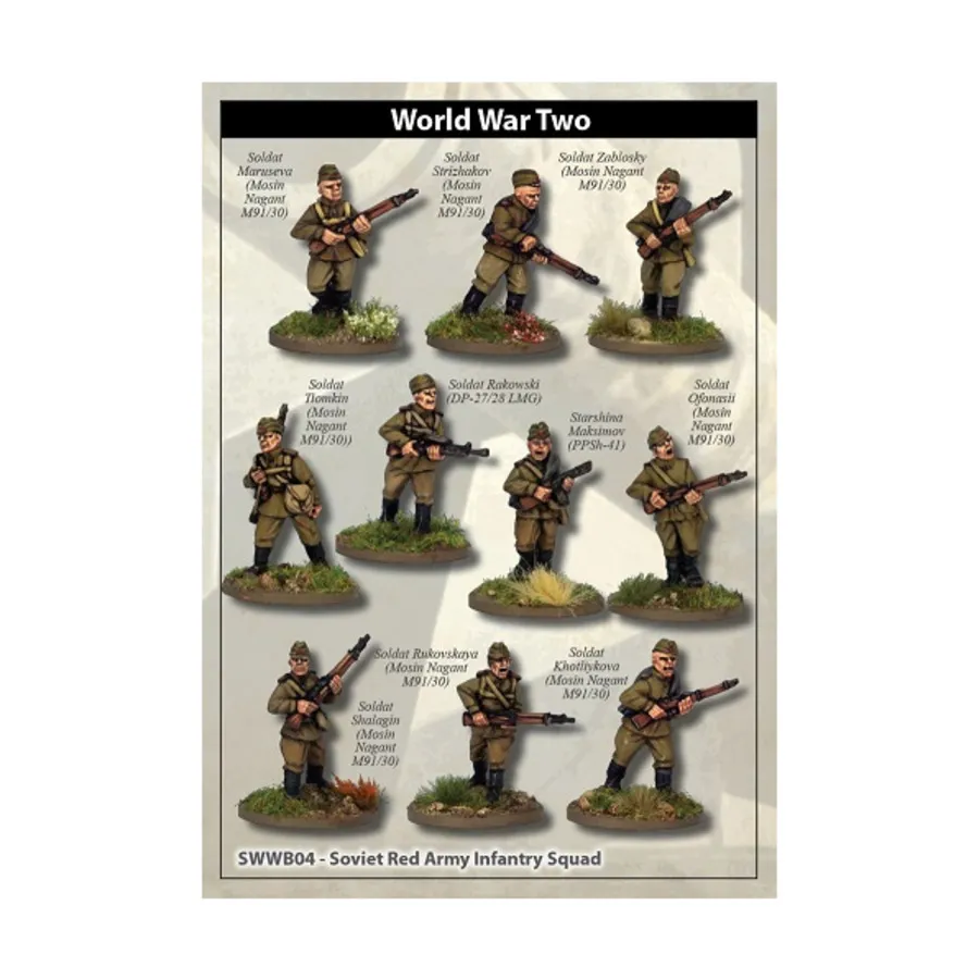 

Советский пехотный отряд I, WWII Miniatures - Soviet Forces (28mm) (Artizan Designs)