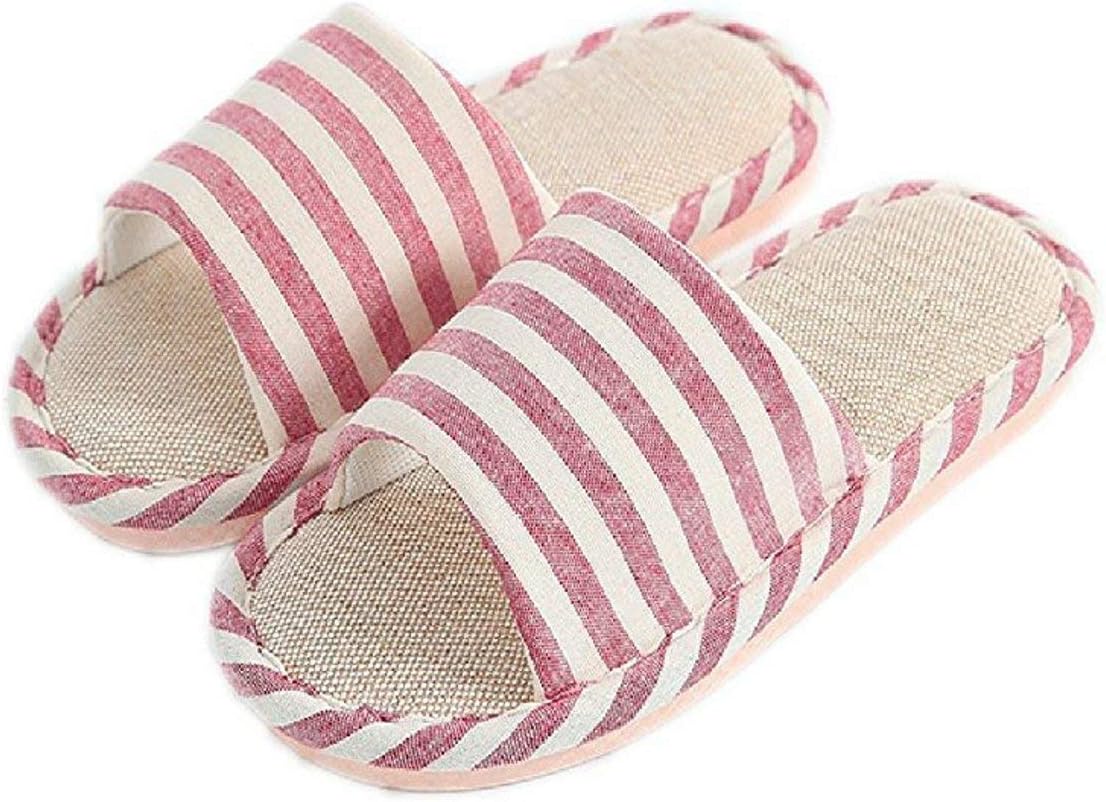 

Женские и мужские удобные повседневные хлопковые и льняные тапочки AioTio APIKA для использования в помещении, красный