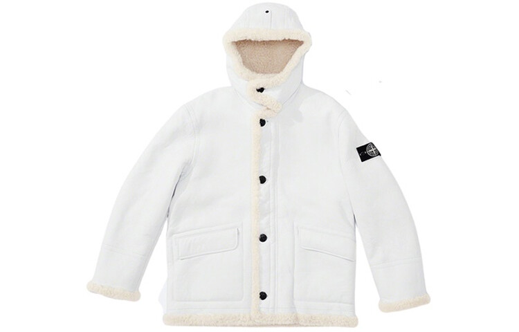 Stone Island X FW20 Куртка унисекс Supreme, белый — фото 4