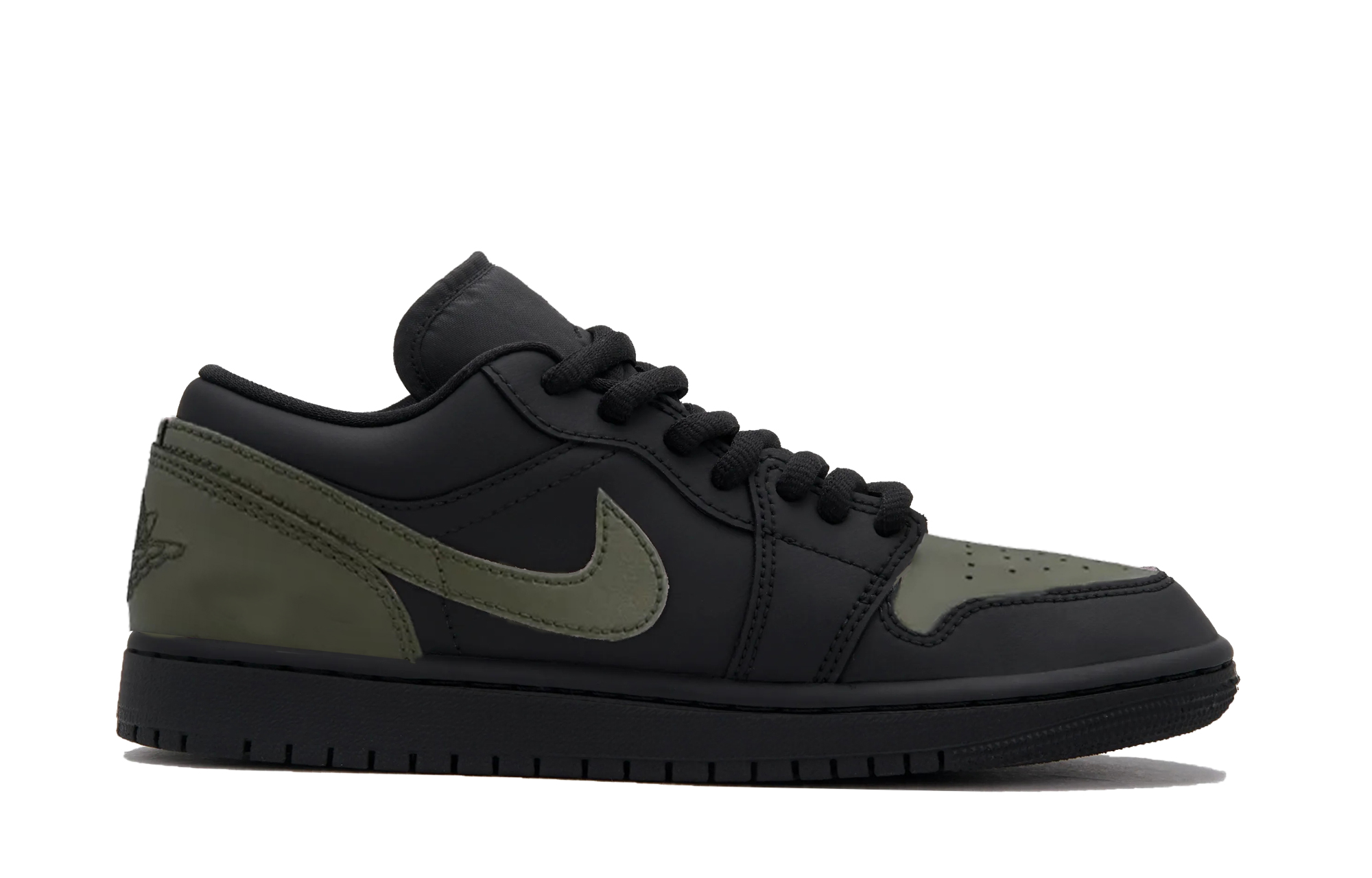Jordan Air 1 Dark Olive Storm Low top Vintage Basketball Shoes Unisex Black — фото 3
