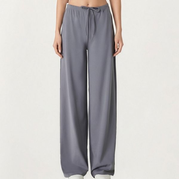 

Женские брюки с высокой талией и широкими штанинами на регулируемом поясе Anna-Kaci, Gray