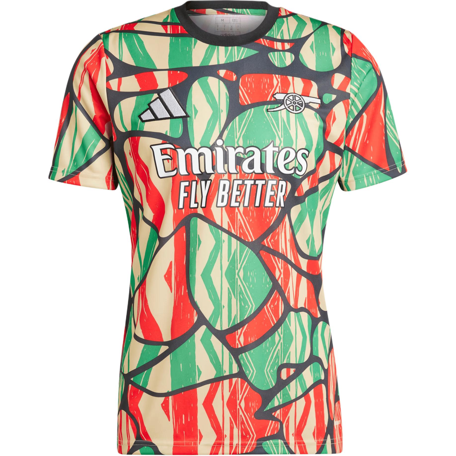 Футболка Free Shipping With AdiClub Arsenal Pre-Match Jersey Adidas, черный — фото 3