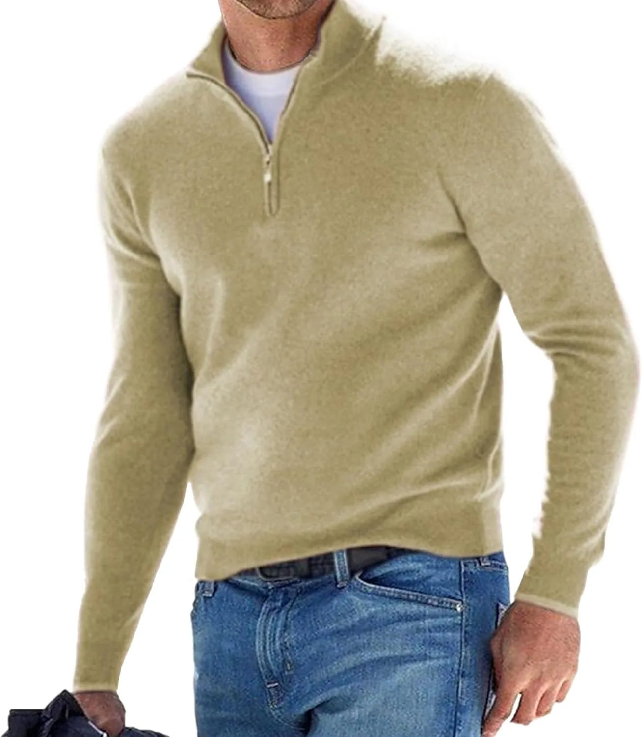 

Мужской модный свитер Maiyifu-GJ Slim Fit с воротником-стойкой