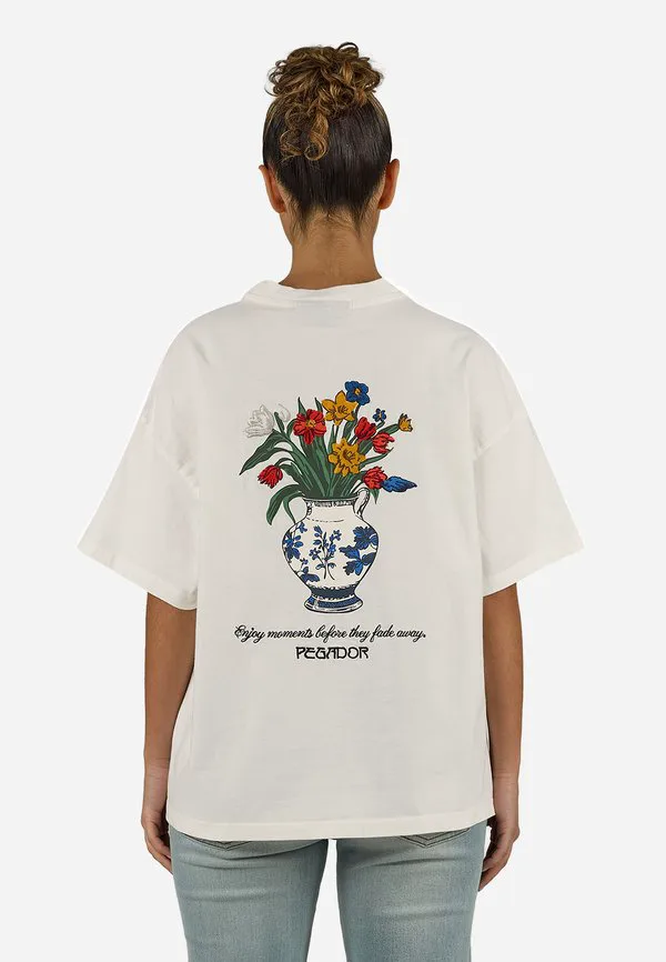 

Футболка с принтом modra большого размера Pegador, Washed Warm White, Белый, Футболка с принтом modra большого размера Pegador, Washed Warm White