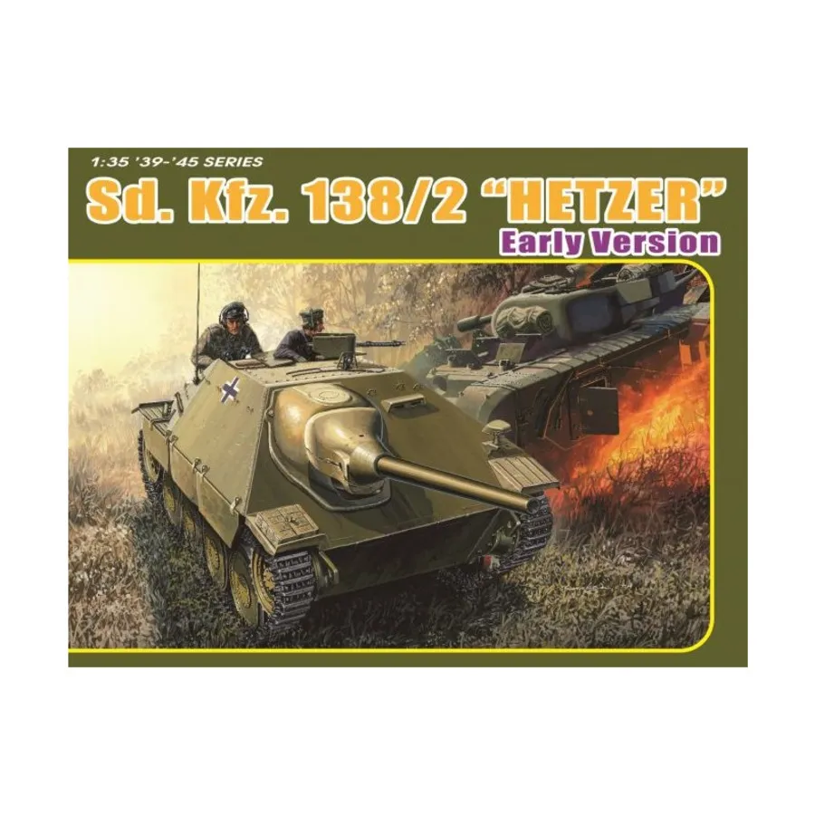 

Танк SdKfz Hetzer ранней версии, Dragon Models - '39 to '45 Series - Germany (1:35)