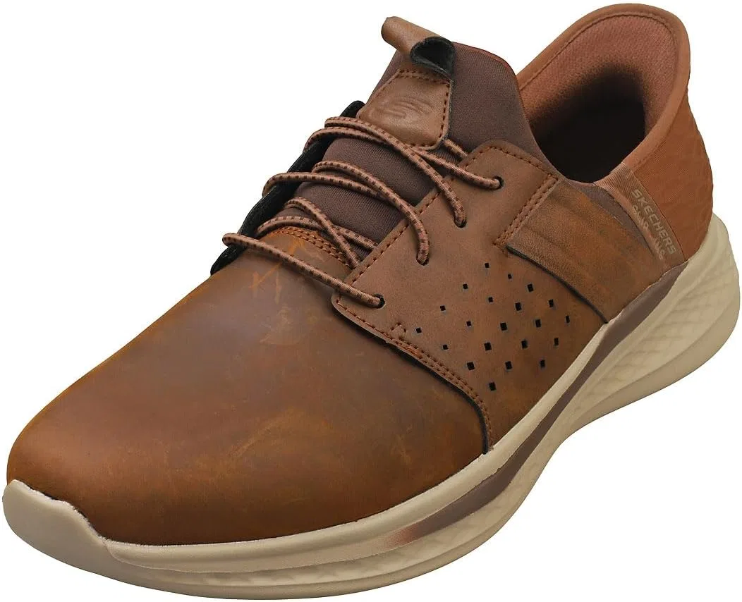 Мужские кроссовки Skechers Slade Zachary, Dark Brown Mesh Leather