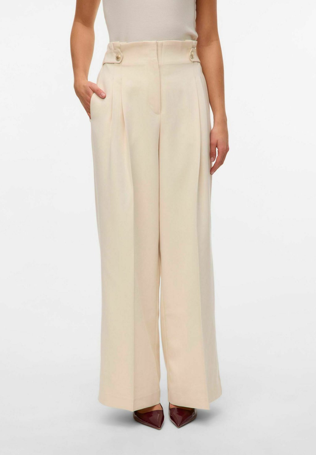 

Брюки VMELMA HOHE TAILLE Vero Moda, молочный