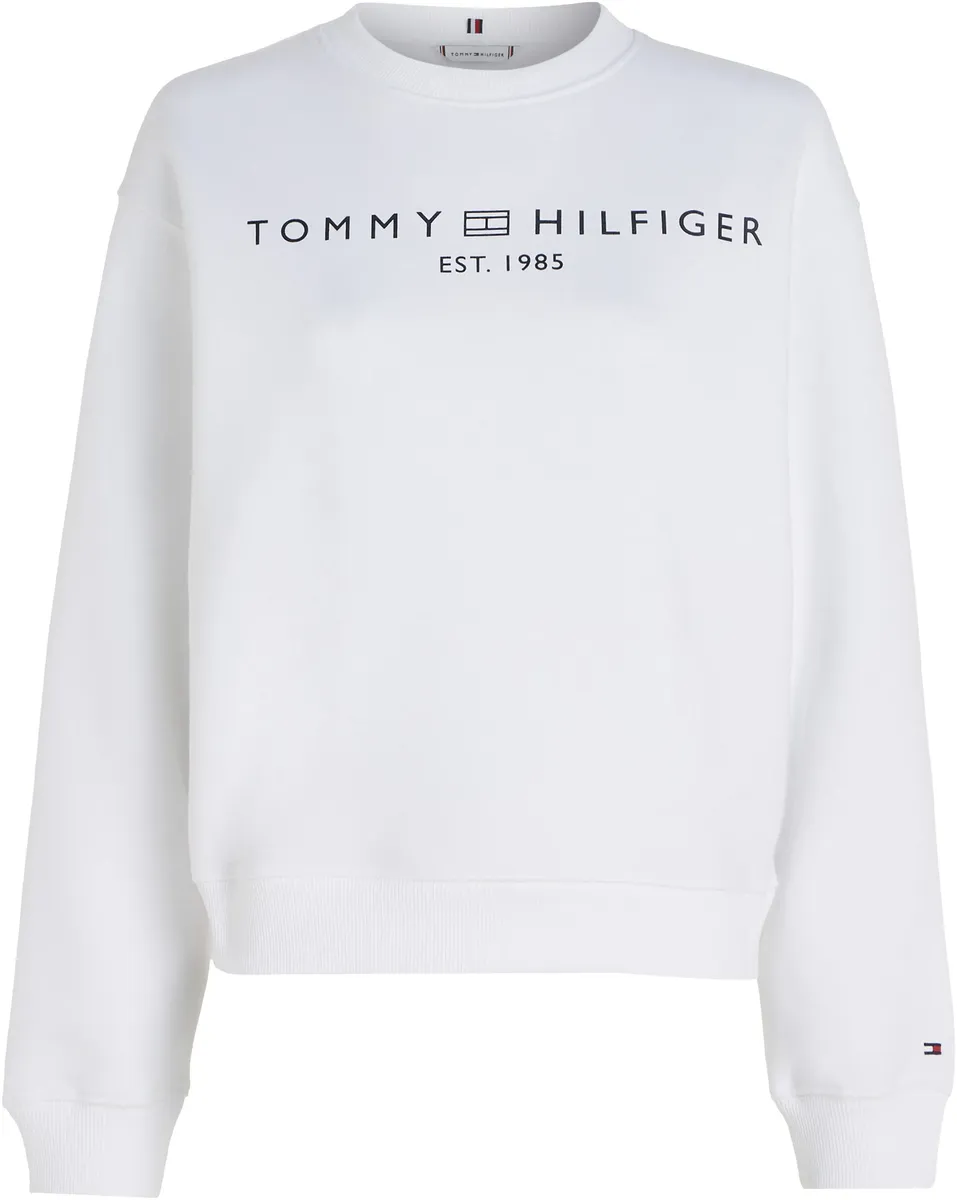 

Толстовка Tommy Hilfiger Curve "CRV MDRN REG CORP LOGO SWTSHRT" с вышитым логотипом, белый