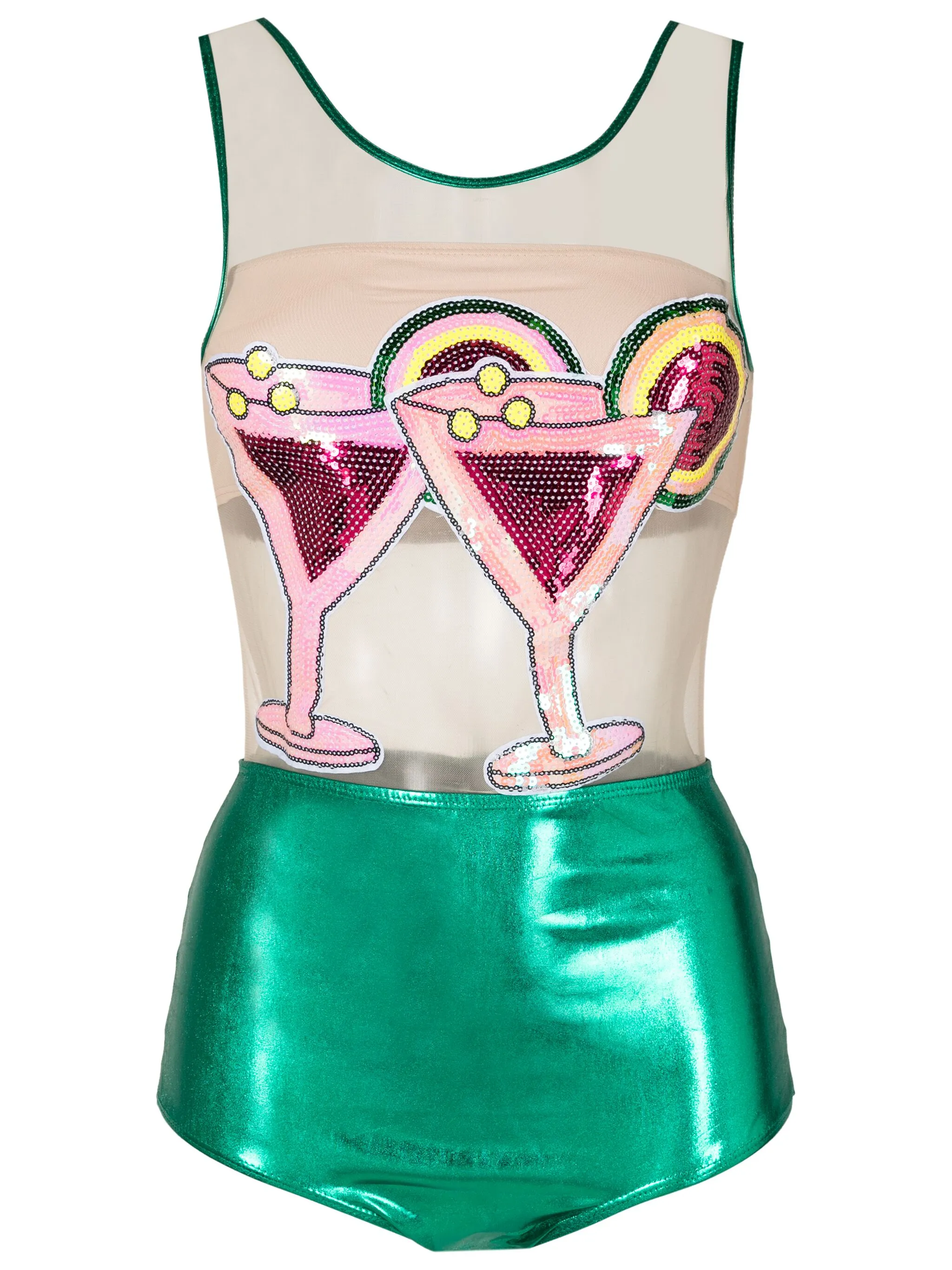 

Купальник Carnaval/Festival Drink с пайетками Brigitte, зеленый