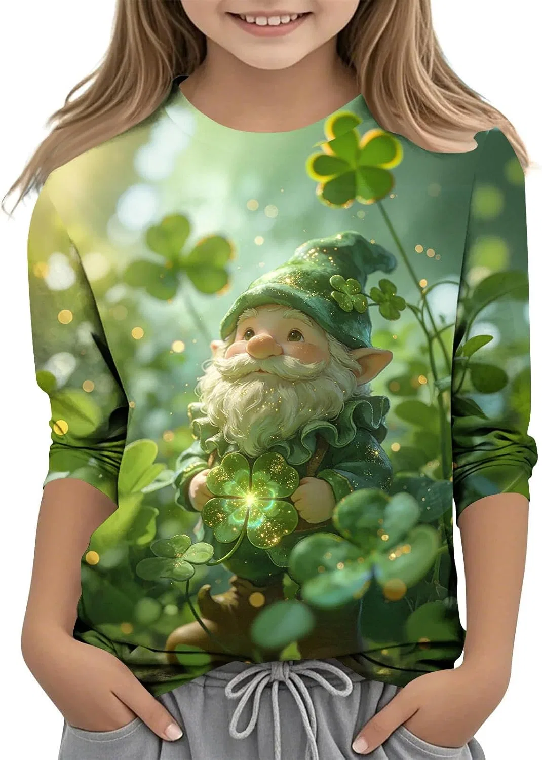 Футболка с принтом Shamrock, Zzalalana, мультиколор 12, 3-12 лет