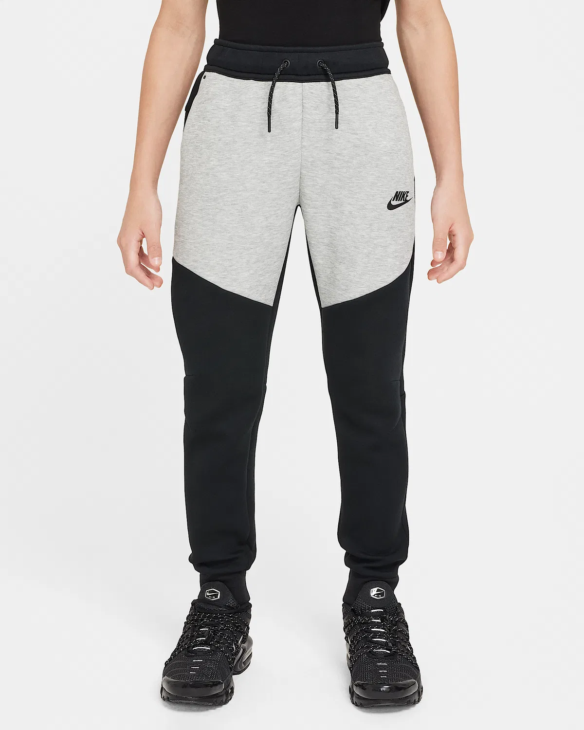 Джоггеры Nike Sportswear Tech Fleece для старших детей, Black/Dark Grey Heather/Black/Black