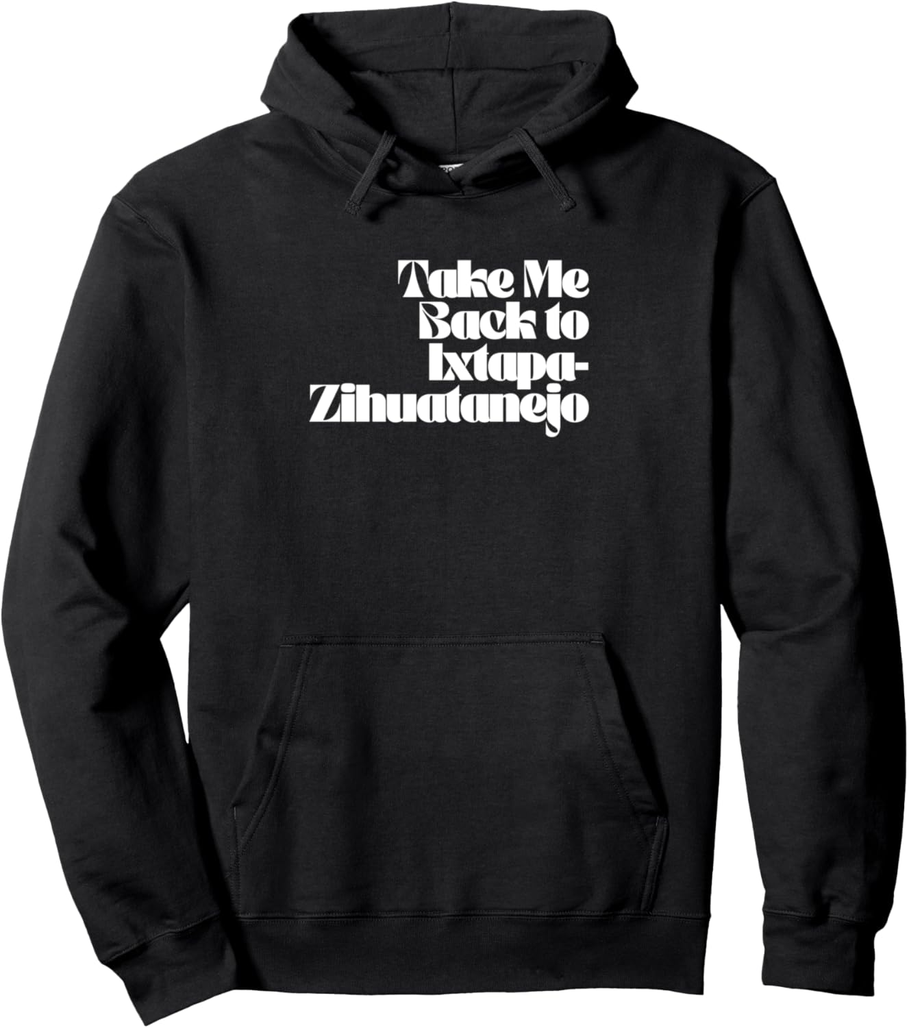 

Толстовка с надписью «Вернись в Икстапа-Сиуатанехо на весенние каникулы» Honeymoon Souvenirs From Ixtapa-Zihuatanejo Co., черный