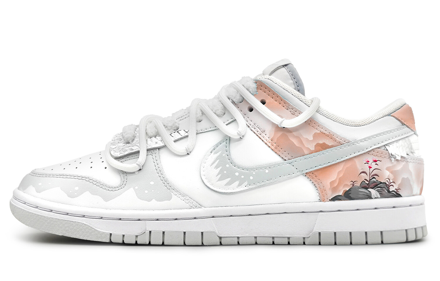 

Кроссовки Nike Dunk Skateboarding Shoes Men Low-top Orange/White, серый