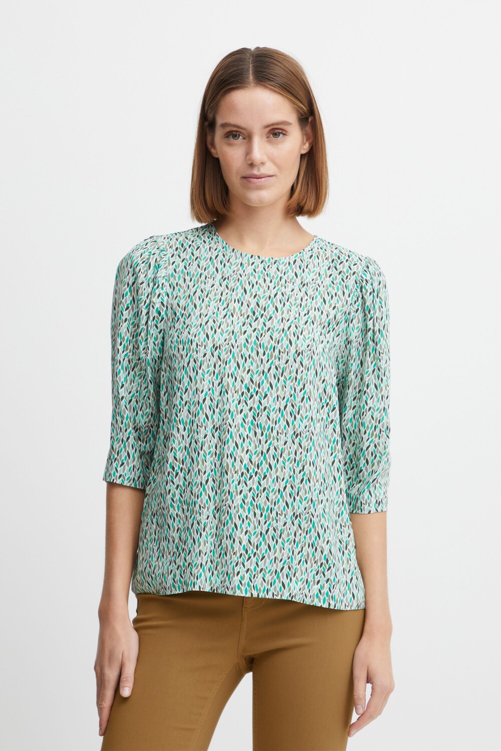 

Блуза b.young Kurzarm BYJOSA ONECK BLOUSE, зеленый