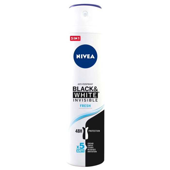 

Дезодорант Invisible For Black & White Desodorante Spray Fresh Nivea, 200 ml