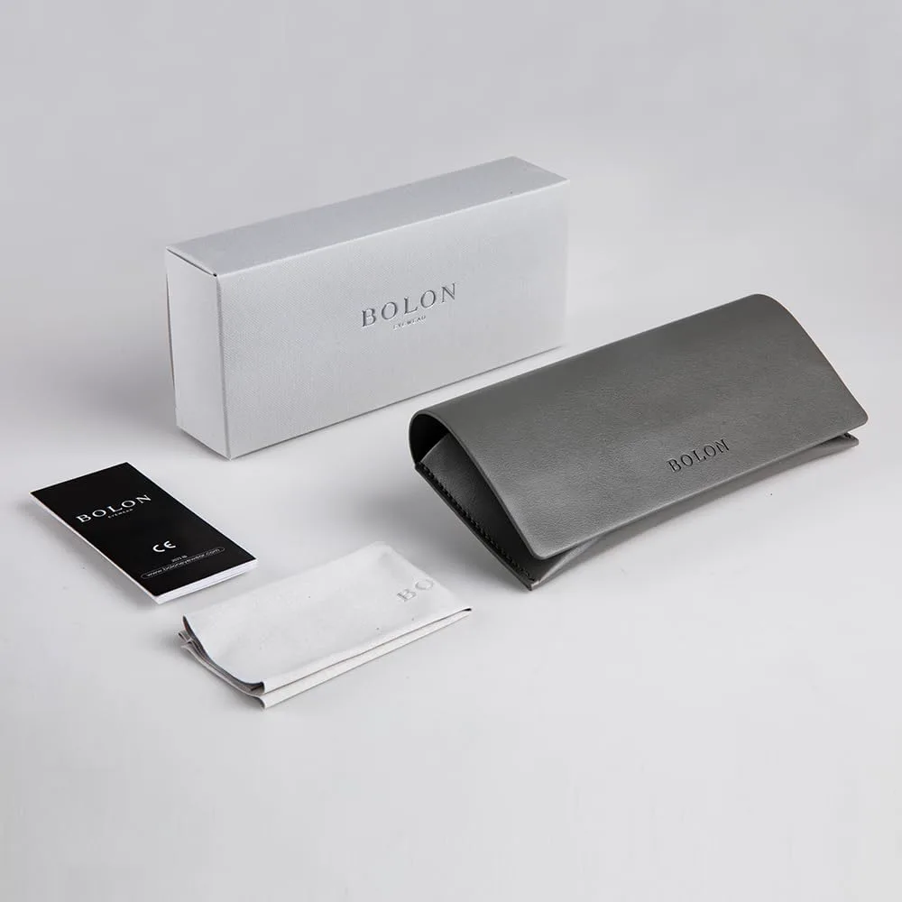 

Женские модные элегантные солнцезащитные очки BOLON большого квадратного размера, эксклюзивный бренд очков EssilorLuxottica, Gloss Black/Silver/Grey Polarized Bl5091