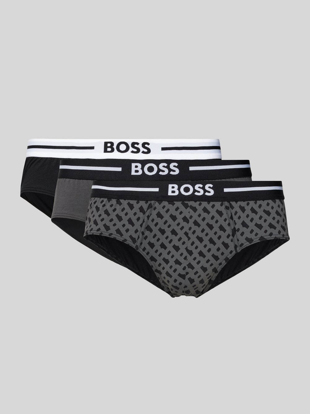 

Трусы с эластичным поясом и логотипом в упаковке 3 шт BOSS