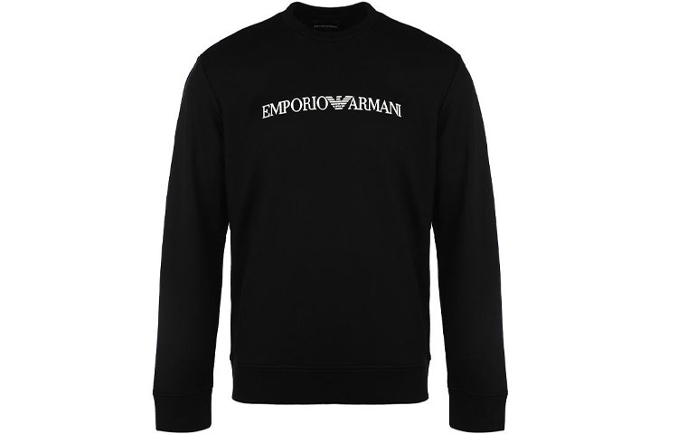 

Футболка с принтом логотипа EMPORIO ARMANI, черная