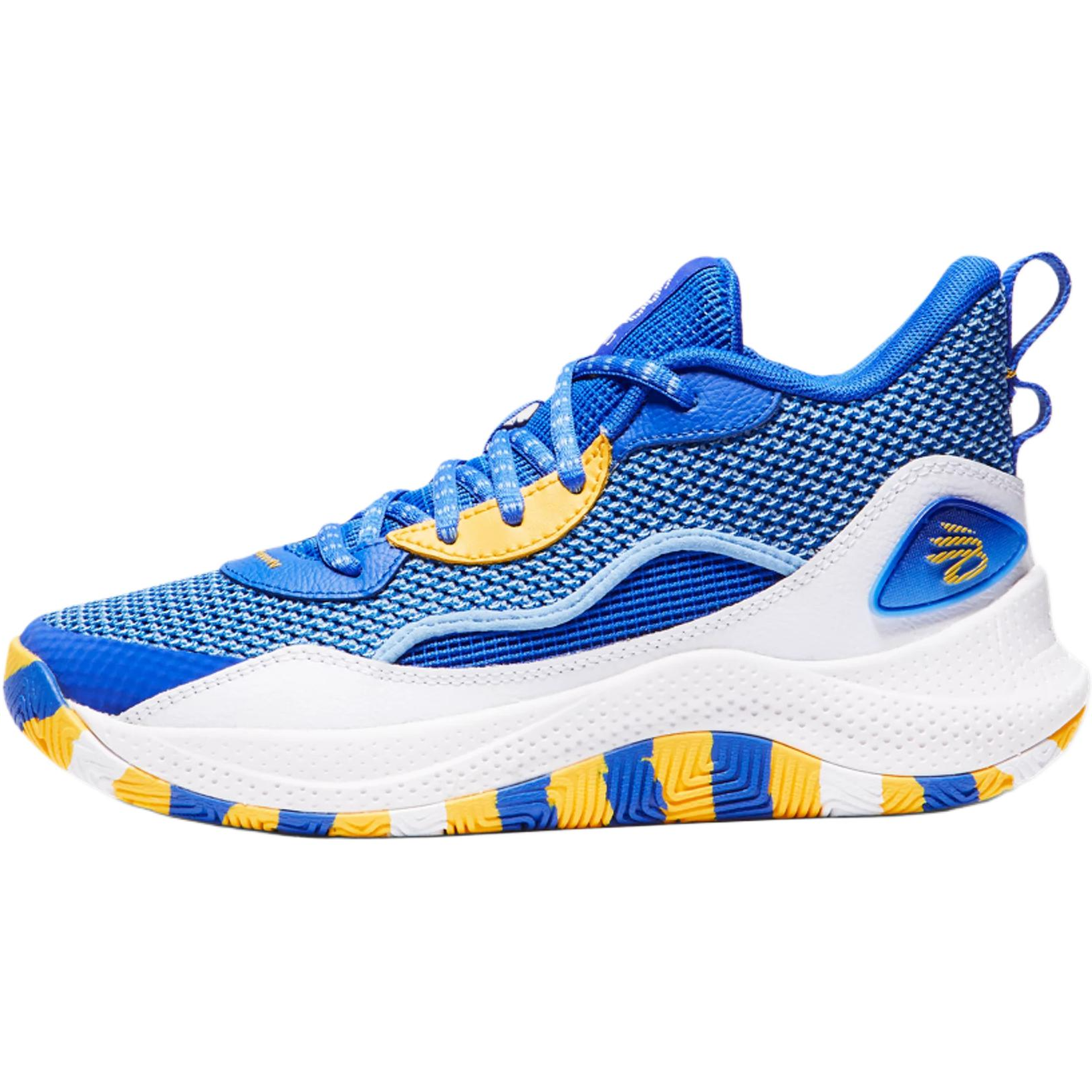 

Under Armour Детские баскетбольные кроссовки Curry 3Z 24 с противоскользящей подошвой, износостойкие, средне-высокие, синие, белые