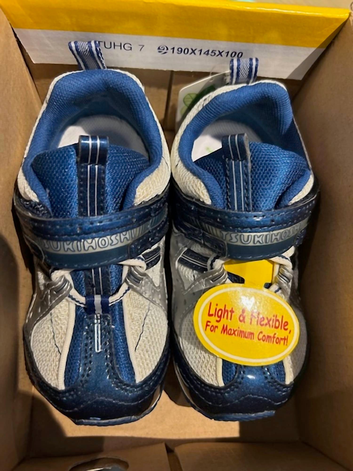 

Детские скоростные кеды в сине-белом цвете Tsukihoshi