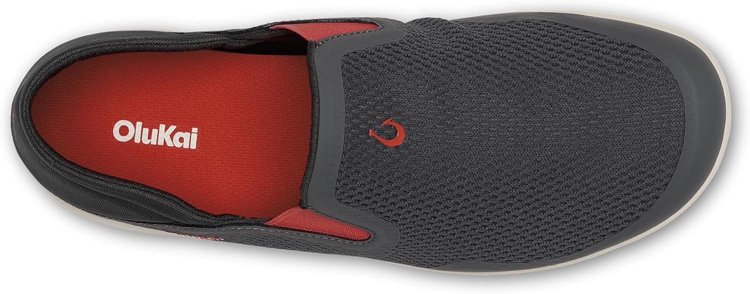 Мужские лодочные кроссовки OLUKAI Moku Slip-On, улучшенное сцепление и удержание, легкая и дышащая сетка, комфортная посадка и носка в течение всего дня, Island Salt/Koi — фото 3