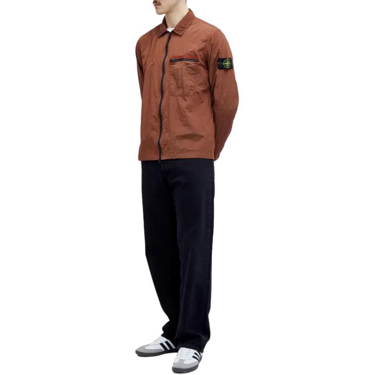 Куртка мужская Stone Island, красно-коричневый — фото 2