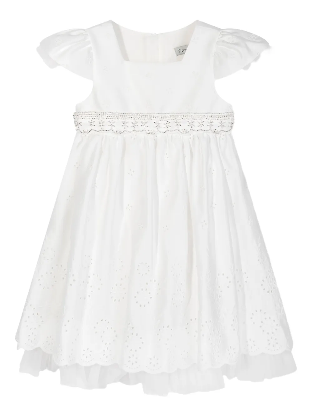Платье с оборками и вышивкой Dress & Fleur, белый — фото 2