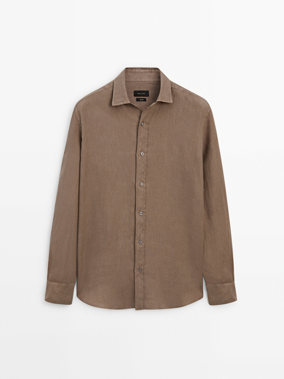 

Рубашка стандартного кроя из 100% льна Massimo Dutti, оранжевый