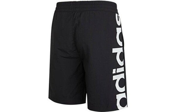 Шорты neo side большой логотип athleisure casual спортивные шорты Adidas, черный — фото 2