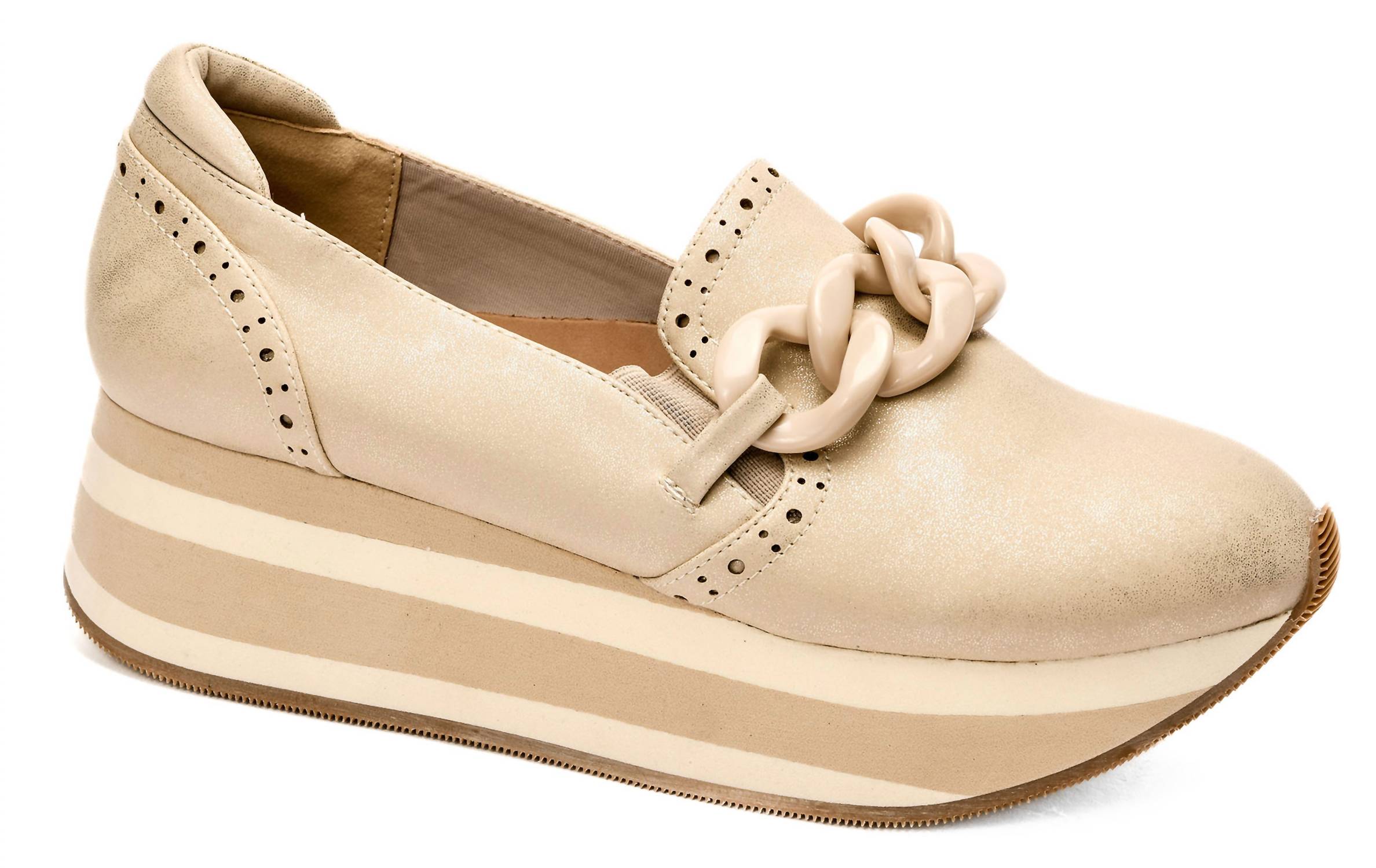 Женские платформенные кроссовки So What в золотом цвете Corkys Footwear