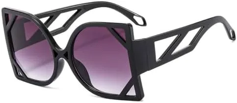 

Крупные квадратные солнцезащитные очки для женщин, качественные очки для женщин/мужчин, очки для женщин с защитой от УФ-излучения UV400 MTZJH, Blackdoublegray