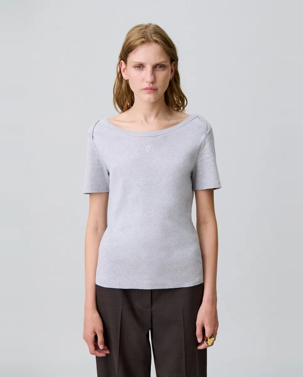 

Женская хлопковая футболка Claudie Pierlot, серый