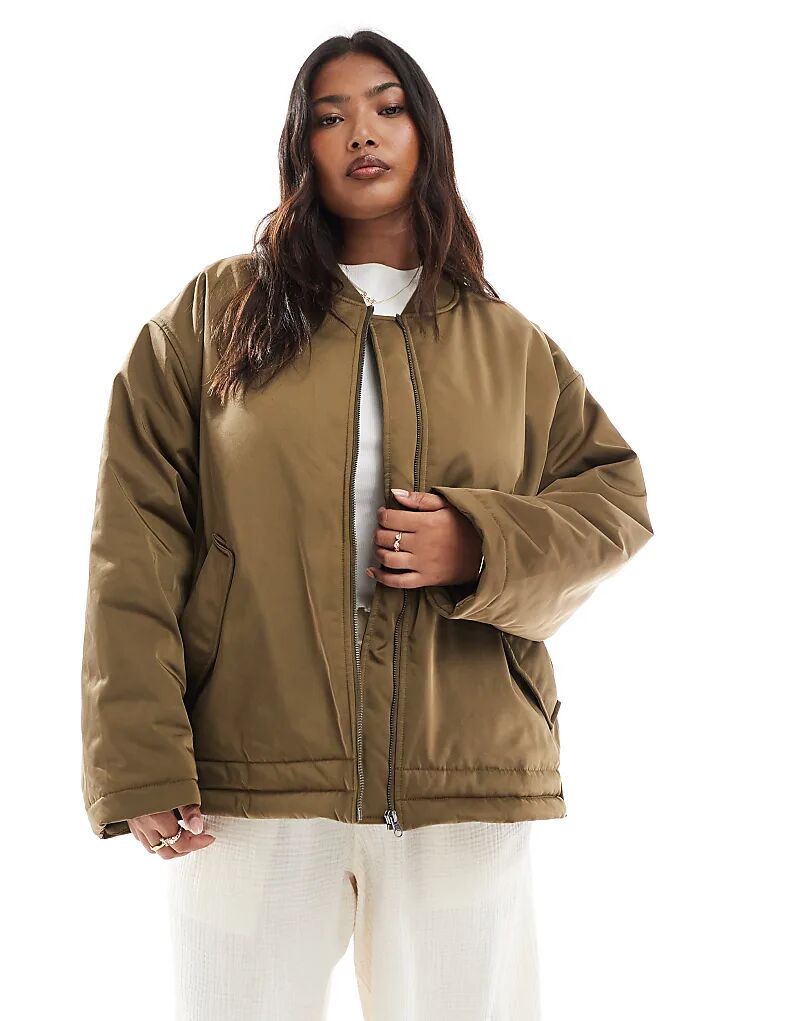 

Куртка-бомбер Curve MA1 от ASOS DESIGN цвета хаки Asos Curve