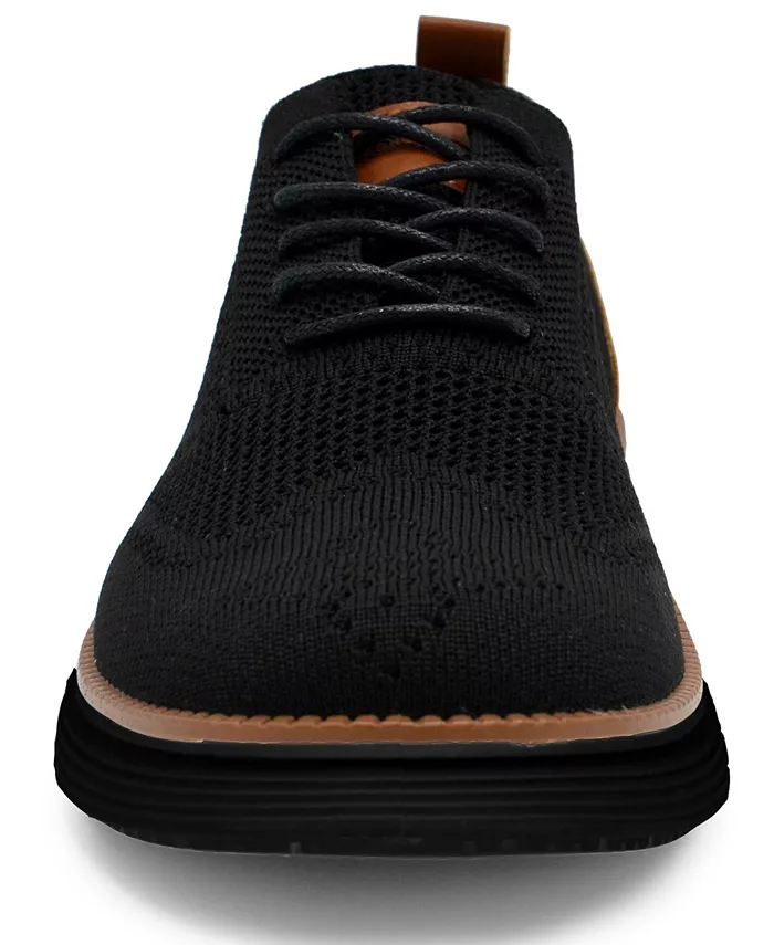 Мужские оксфорды Olney Wingtip с вязаным верхом Akademiks, черный — фото 3