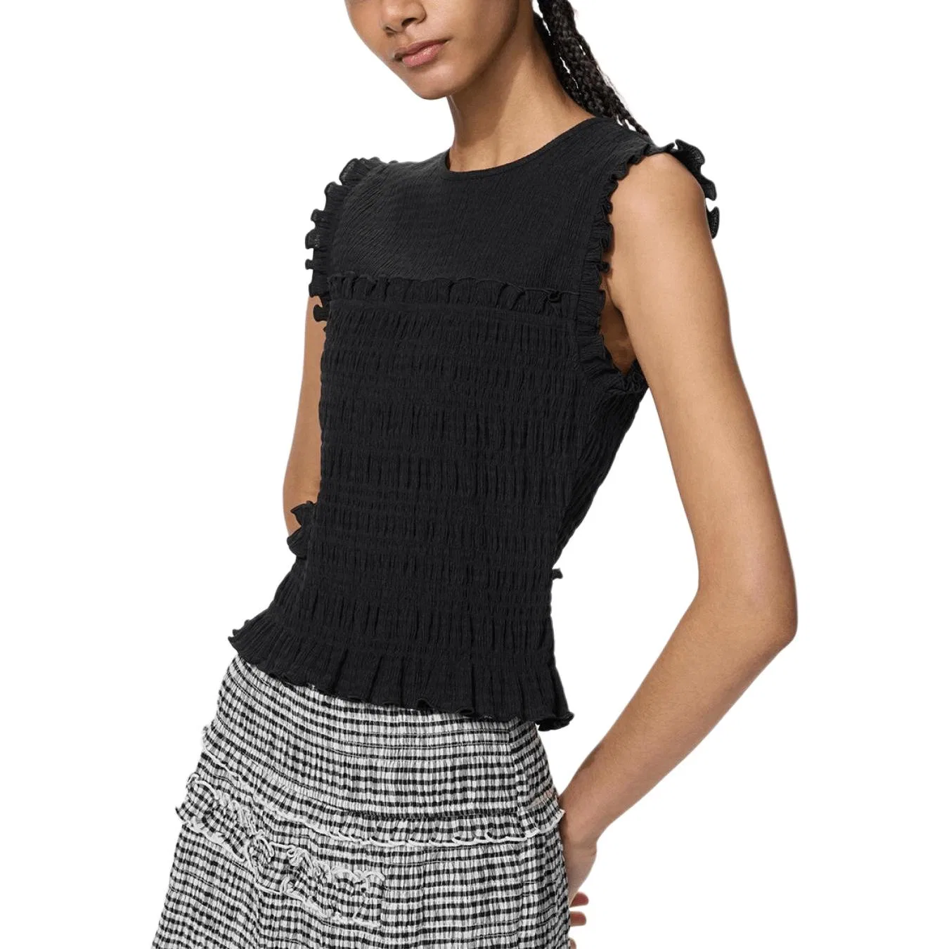 Топ-танк UNIQLO x Cecilie Bahnsen SS26 черный