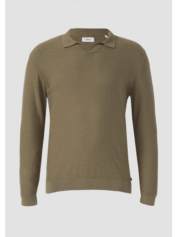 

s.Oliver Вязаный свитер цвета 7853_оливково-зеленый