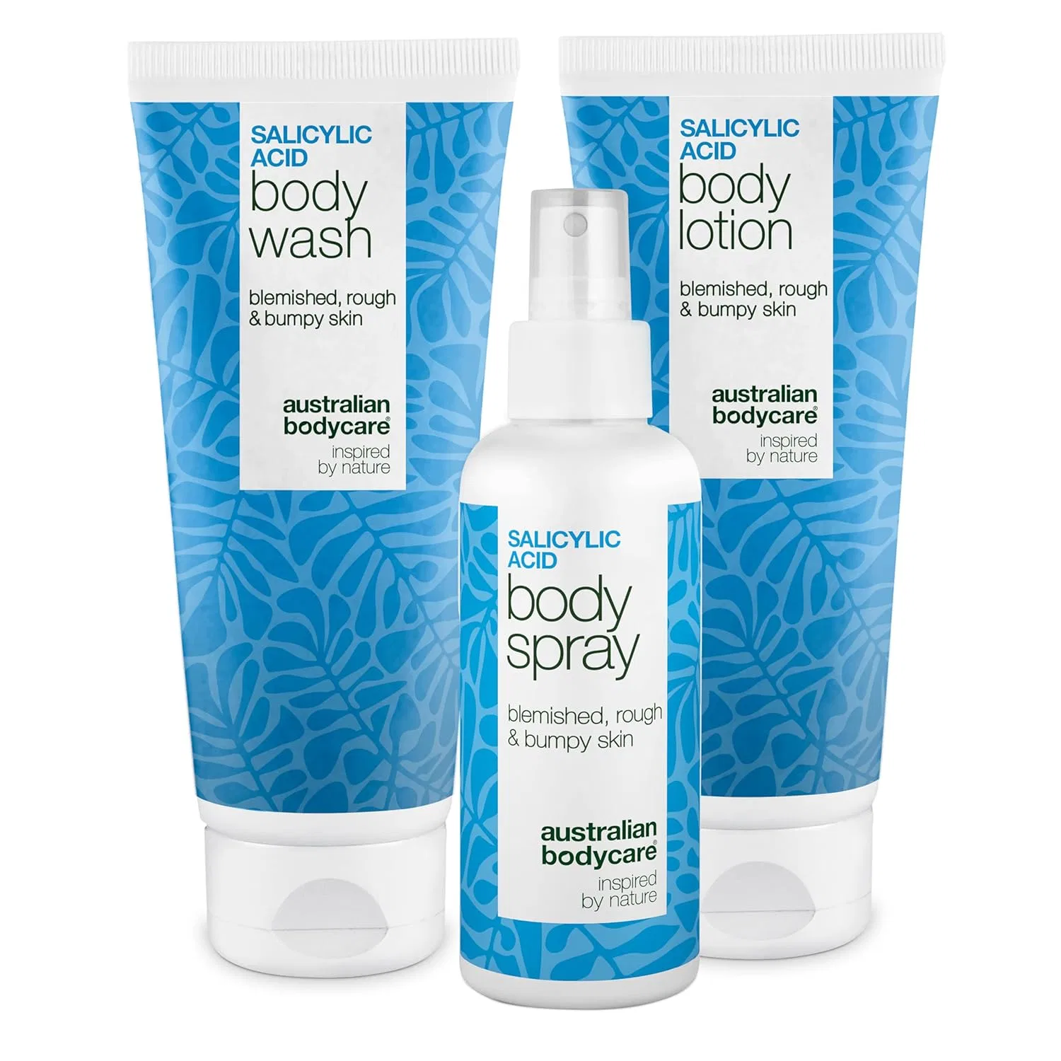 Набор для ухода за телом против прыщей с салициловой кислотой (3 продукта) Australian Bodycare