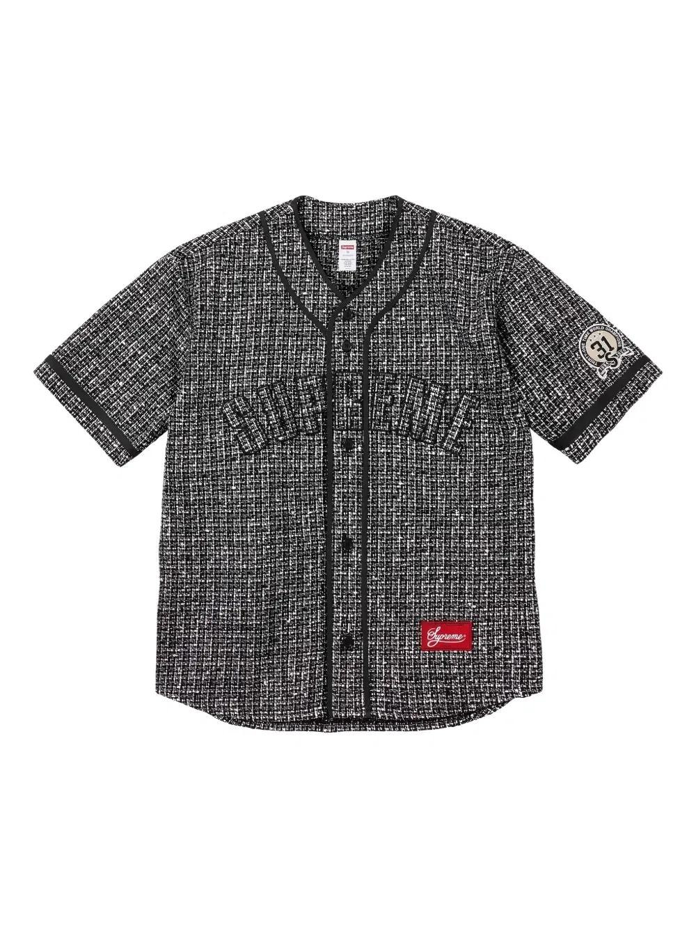 Бейсбольная рубашка Boucle Supreme, черный