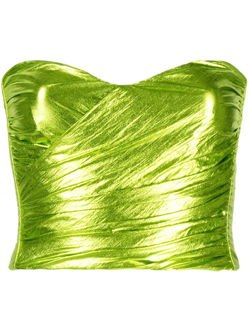 

Укороченный топ без бретелей Forte Forte, зеленый