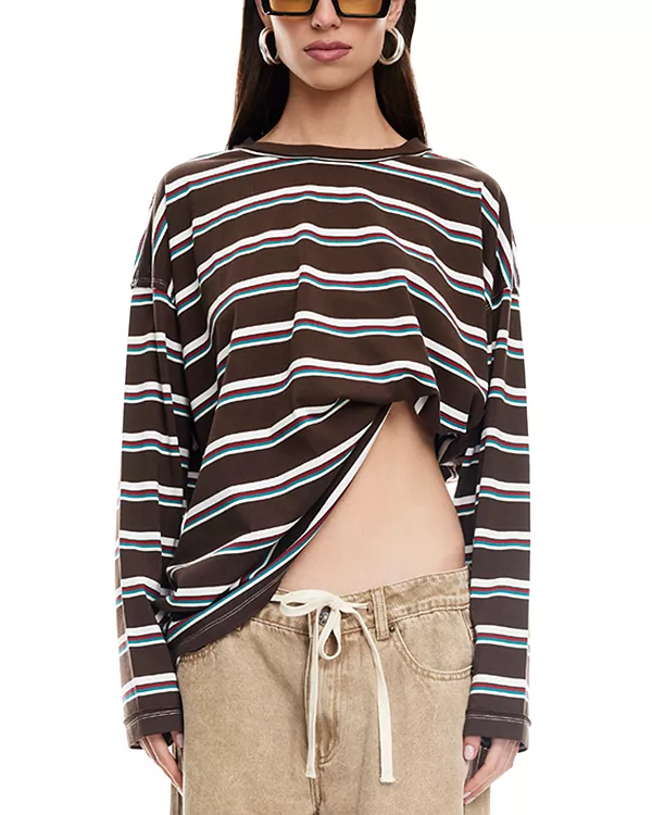 

Асимметричный топ с длинными рукавами Horizon Lioness, коричневый