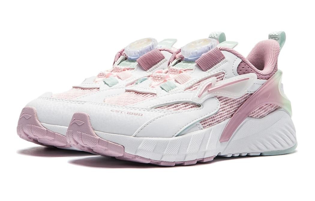 Кроссовки LINING YOUNG Galaxy V2 Kids Lifestyle Shoes Kids Low-top Standard White / Primrose Pink / Lotus Red Purple, розовый — фото 3