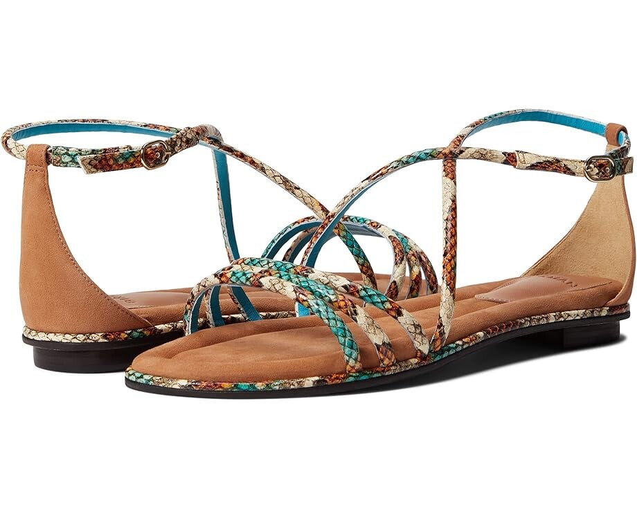 

Сандалии Alexandre Birman Kadie Flat, цвет Turquoise Sea/Sierra