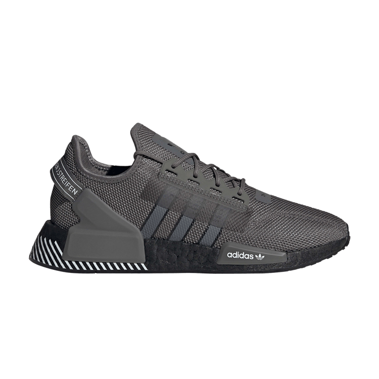 

Кроссовки NMD_R1 V2 'Grey Black Heel Stripes', серый