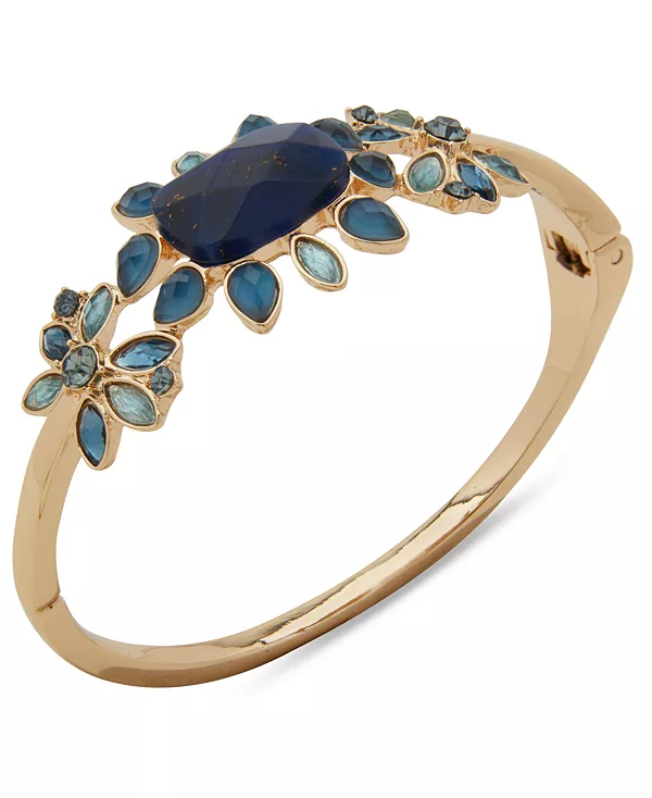 

Браслет-Бэнгл с кластером золотисто-голубых камней Lonna & Lilly, blue