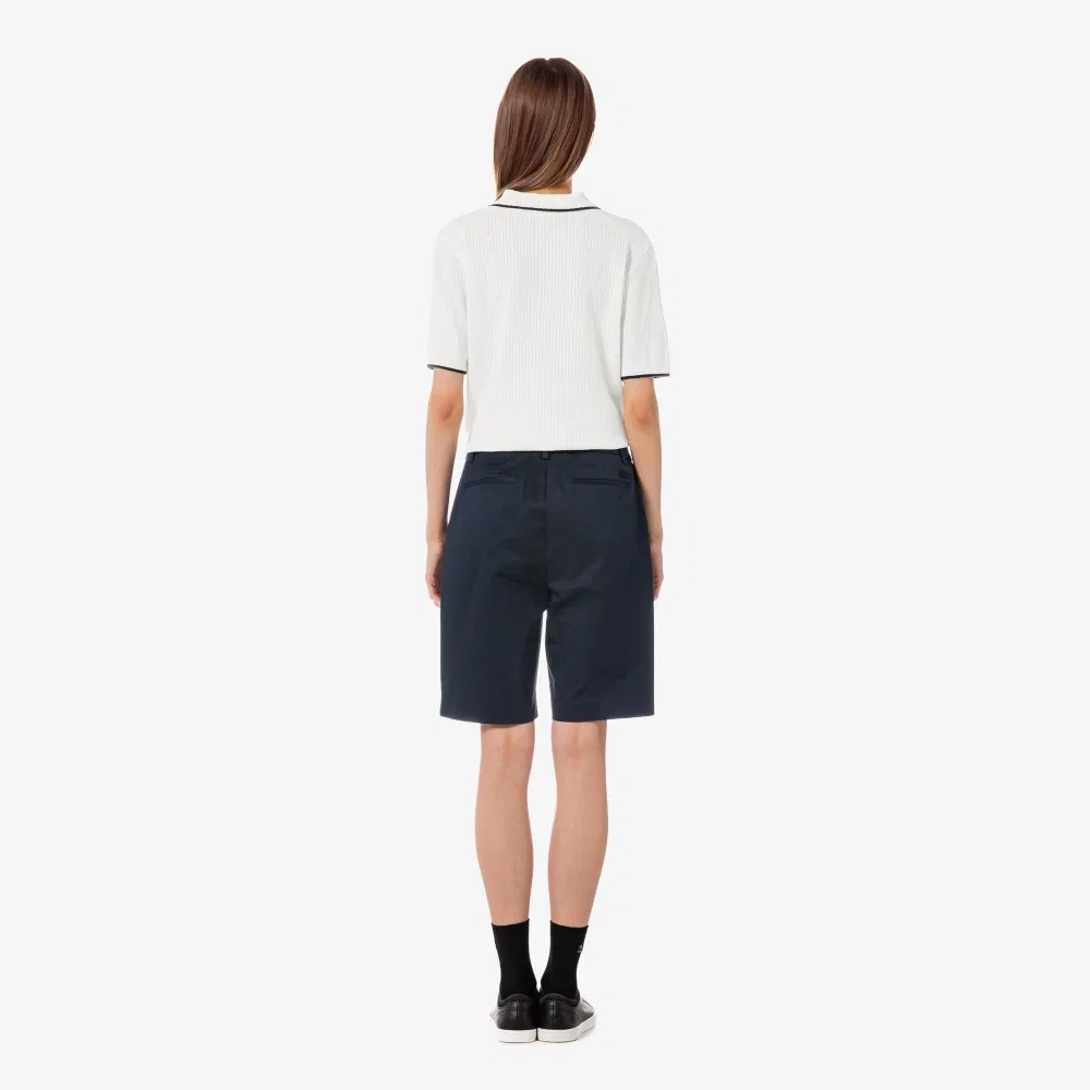 Женские базовые бермуды тёмно-синие от Lacoste — фото 3