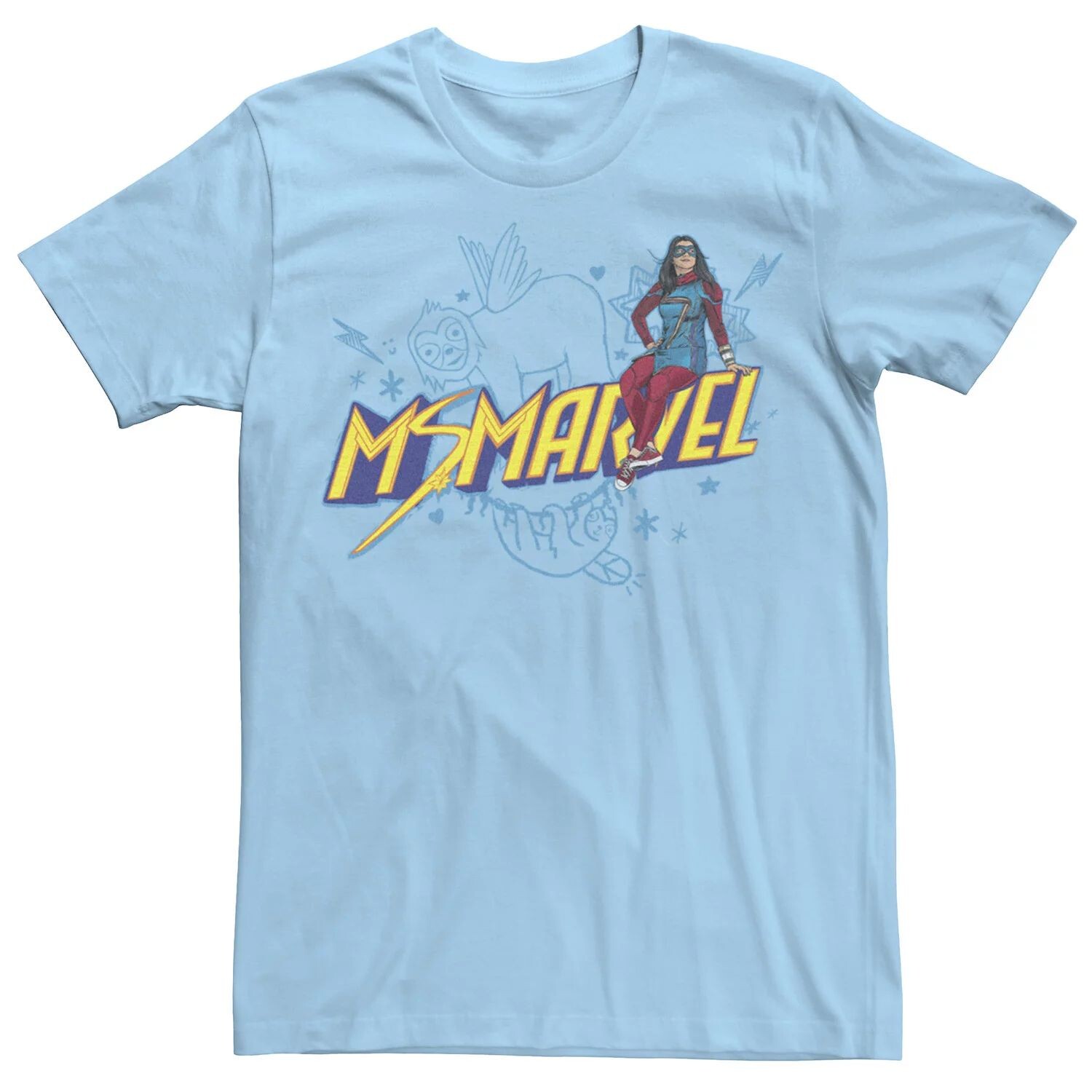

Мужская футболка с рисунком ленивца Marvel Ms. Marvel Licensed Character